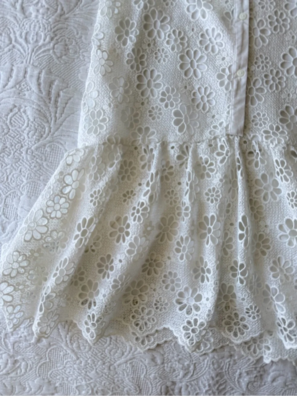 ZARA White Eyelet Collar Dress for Girls 11-12 y.o.